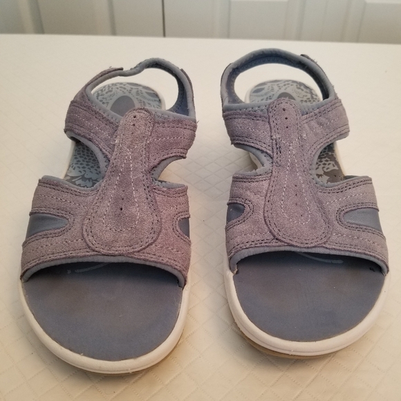 Easy Spirit Sandals Blue Womens Size 8.5 Faux Suede Open Toe - Picture 1 of 7